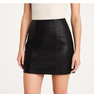 Abercrombie & Fitch Leather Mini Skort